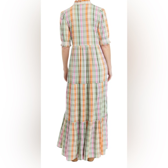 Crown & Ivy Vibrant Plaid Maxi Ruffle Dress - Picture 2 of 8